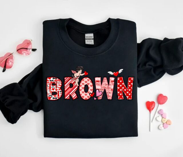 Personalized Name Valentine’s Shirt – Custom Family Valentine’s Day Outfit