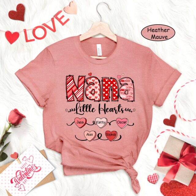 Personalized Grandma Heart Shirt – Custom Mimi, Nana, Gigi with Grandkids