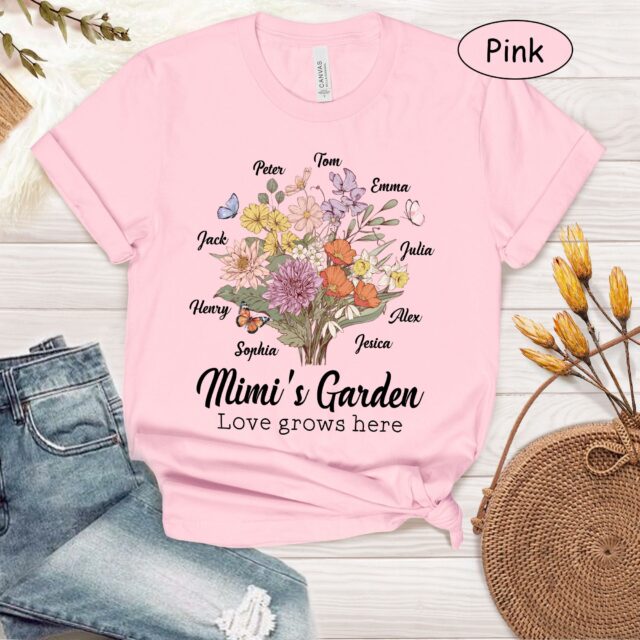 Custom Nana’s Garden Shirt – Birth Month Flowers for Grandma, Mimi, Nana, Gigi