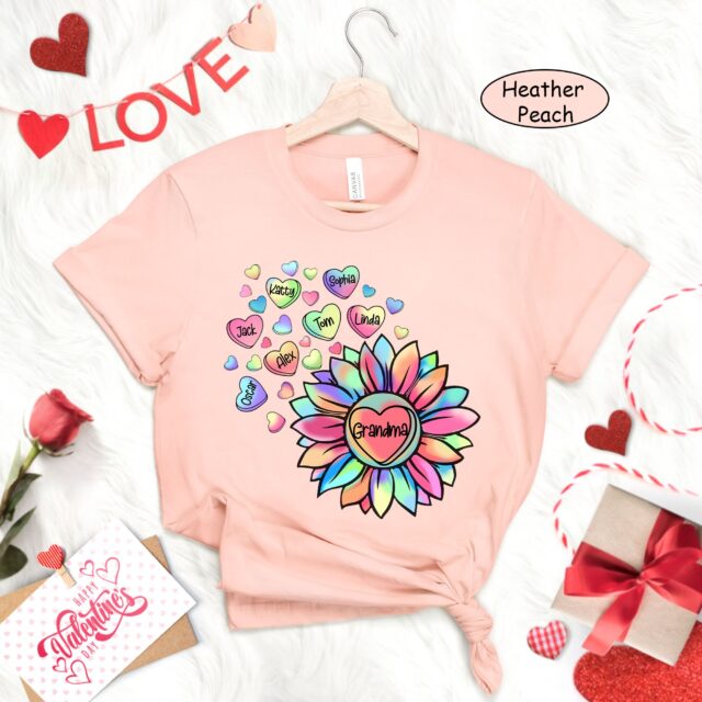 Personalized Grandma Sunflower Shirt – Custom Mimi, Nana, Gigi Sweatshirt