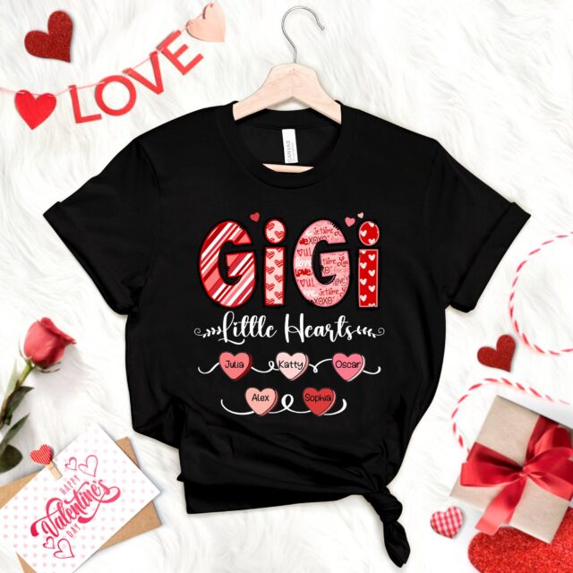 Personalized Grandma Heart Shirt – Custom Mimi, Nana, Gigi with Grandkids