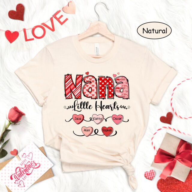 Personalized Grandma Heart Shirt – Custom Mimi, Nana, Gigi with Grandkids