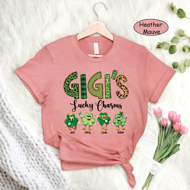 Custom “Grandma’s Lucky Charms” St. Patrick’s Day Shirt – With Grandkids’ Names