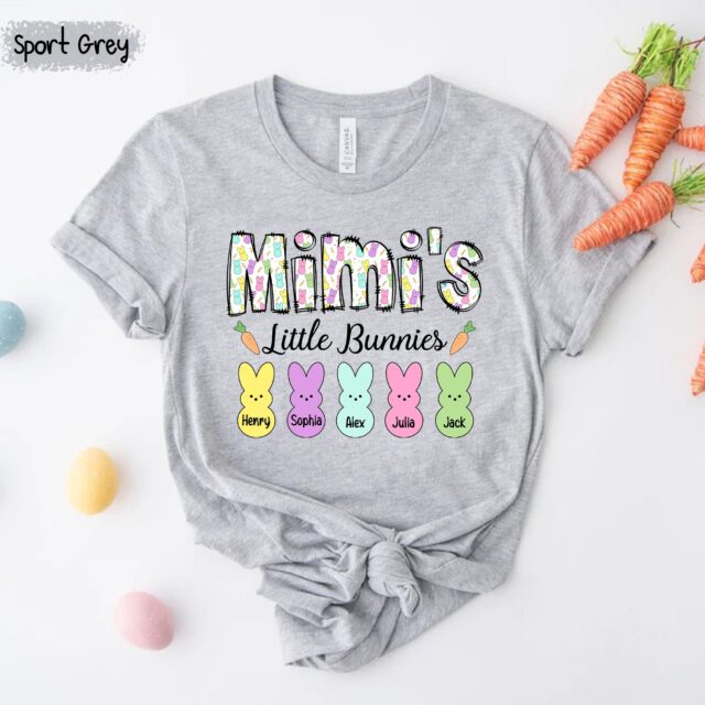 Grandma’s Little Bunnies Shirt – Personalized Easter Shirt with Kids Names