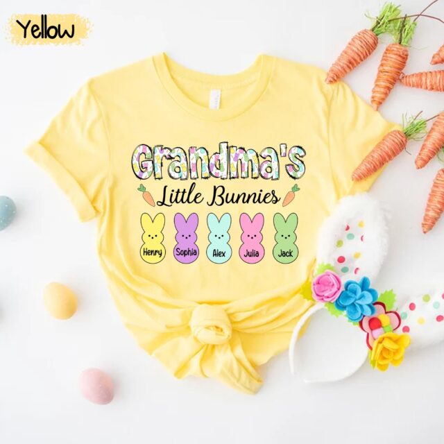 Grandma’s Little Bunnies Shirt – Personalized Easter Shirt with Kids Names