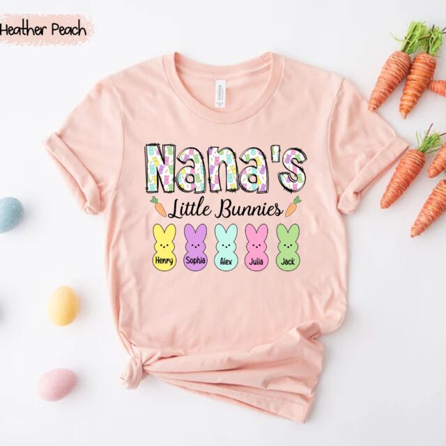 Grandma’s Little Bunnies Shirt – Personalized Easter Shirt with Kids Names