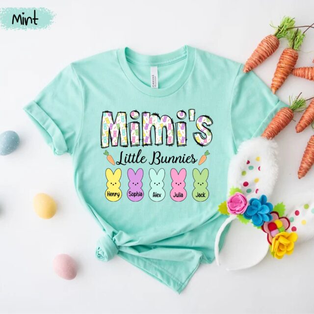 Grandma’s Little Bunnies Shirt – Personalized Easter Shirt with Kids Names
