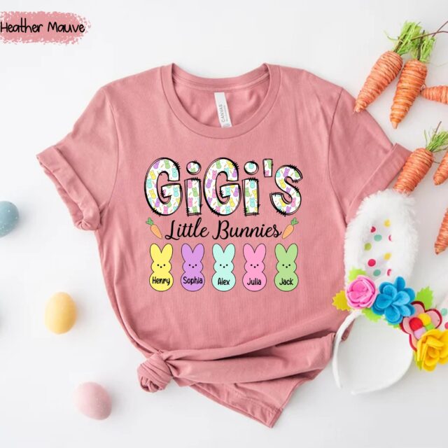 Grandma’s Little Bunnies Shirt – Personalized Easter Shirt with Kids Names