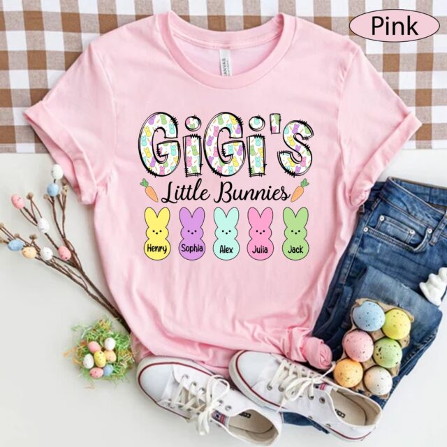 Grandma’s Little Bunnies Shirt – Personalized Easter Shirt with Kids Names