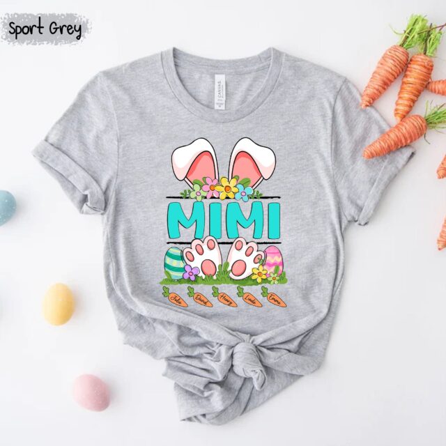 Personalized Grandma Shirt – Easter Bunny Shirt with Custom Kids’ Names