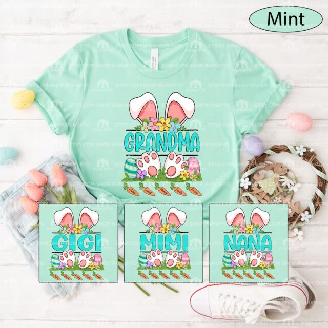 Personalized Easter Grandma Shirt – Bunny Nana, Mimi with Kids’ Names