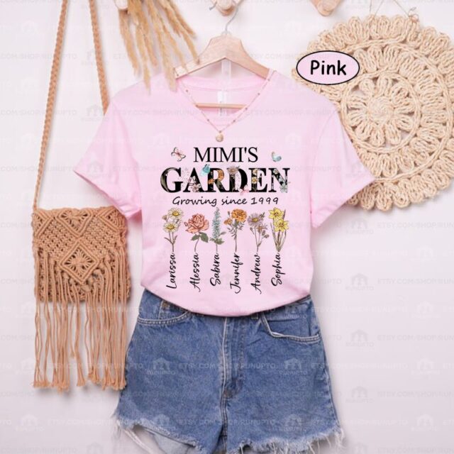 Grandma’s Garden Shirt – Custom Birth Month Flower Gift