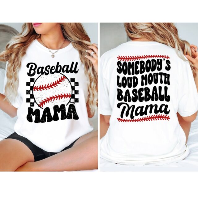 Personalized Baseball Mama Shirt – Somebody’s Loud Mouth Baseball Mom Tee