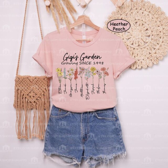 Custom Birth Month Flowers Shirt – Gigi’s Garden Mother’s Day Gift