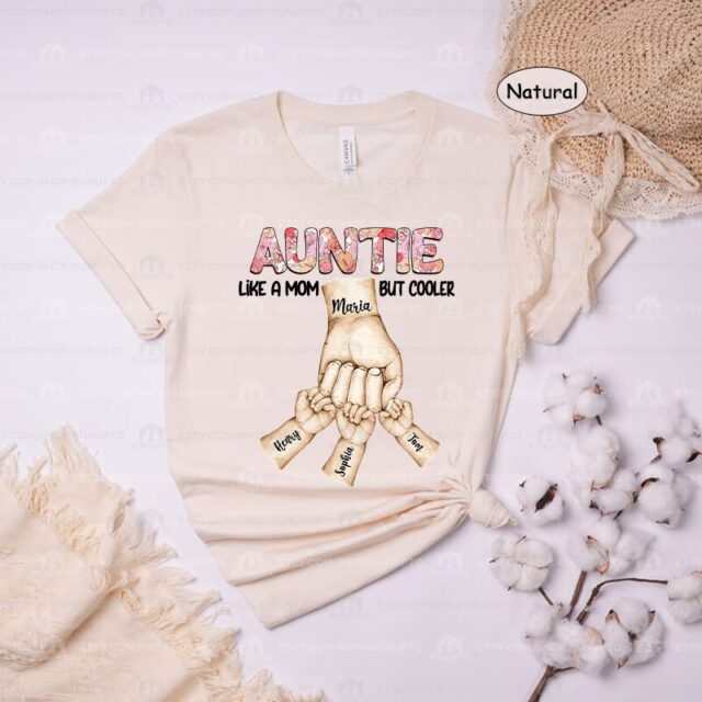 Like a Mom But Cooler Shirt – Custom Kid Names for Aunt, Nana, Grandma