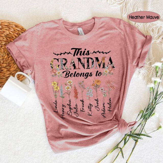 Grandma’s Garden Shirt – Custom Birth Month Flower for Mimi, Nana, Gigi