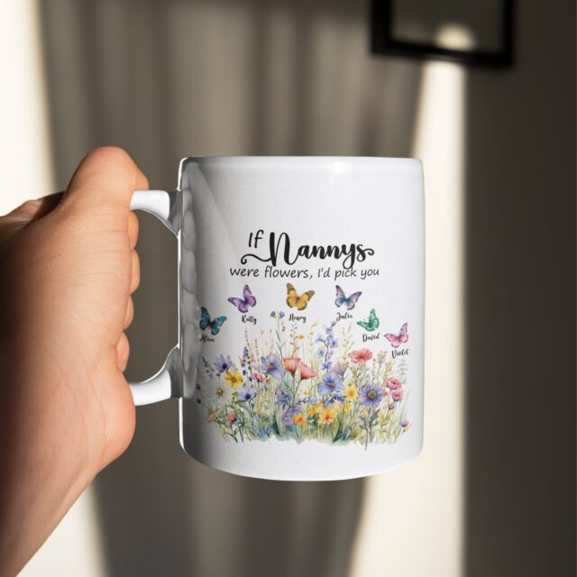 Personalized Wildflower Mug – “We’d Pick You” Gift for Mum or Grandma