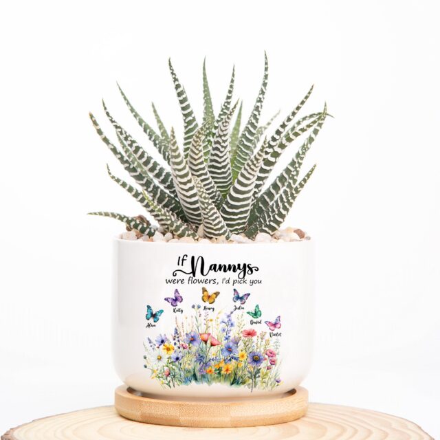 Personalized Wildflower Plant Pot – “We’d Pick You” Gift for Mum or Grandma