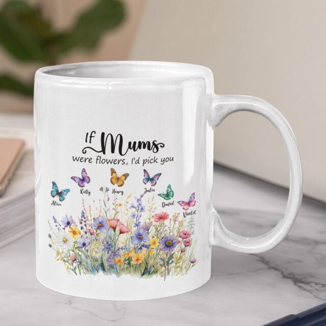 Personalized Grandma Flower Vase – “If You Were Flowers” Birth Month Design