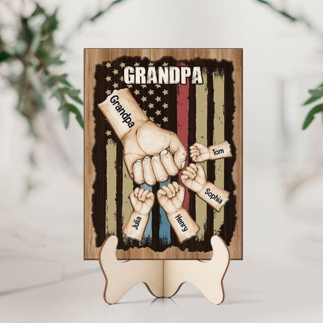 Custom Dad Wood Sign – Best Dad Ever Gift from Kids or Daughter