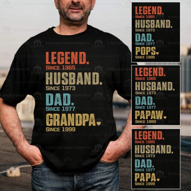 Custom Legend Husband, Daddy, Papa Shirt – Personalized Gift for Grandpa for Father’s Day