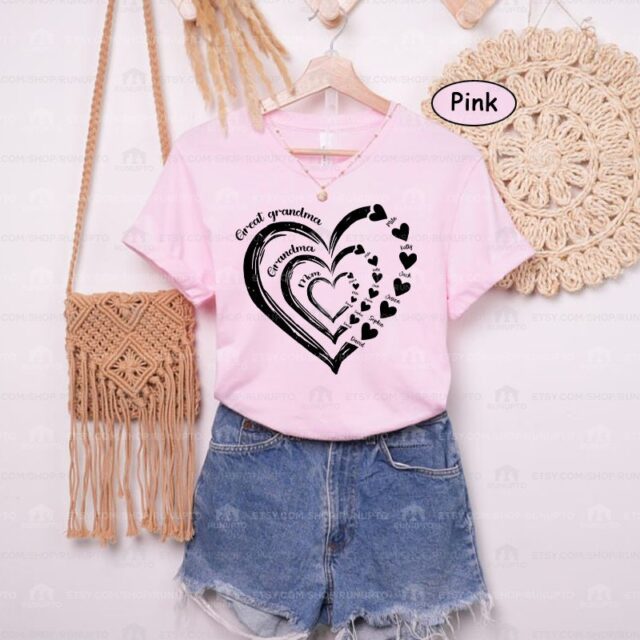 Custom Great Grandma Shirt – Personalized with Grandchild Names for Great Grandma