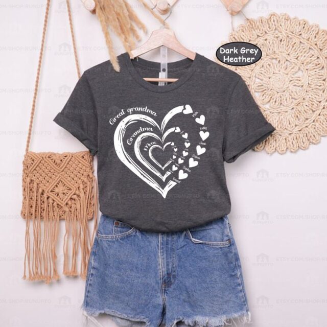 Custom Great Grandma Shirt – Personalized with Grandchild Names for Great Grandma