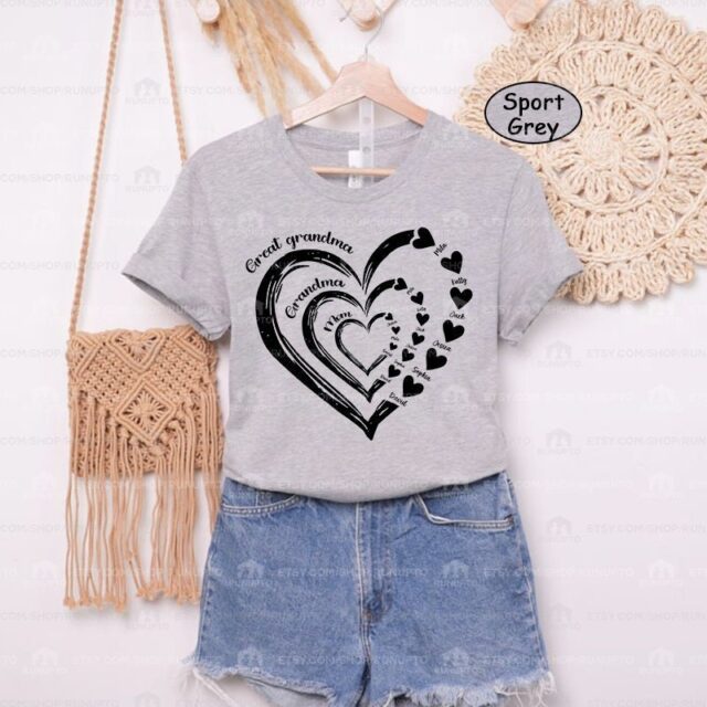 Custom Great Grandma Shirt – Personalized with Grandchild Names for Great Grandma