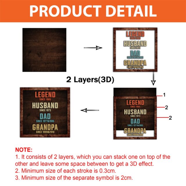 Legend Husband, Daddy, Grandpa Wood Sign – Personalized Father’s Day Gift