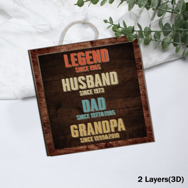 Legend Husband, Daddy, Grandpa Wood Sign – Personalized Father’s Day Gift