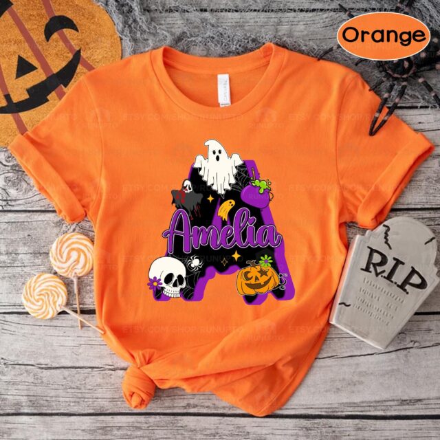 Personalized Halloween Shirt with Custom Names – Family Halloween Outfit