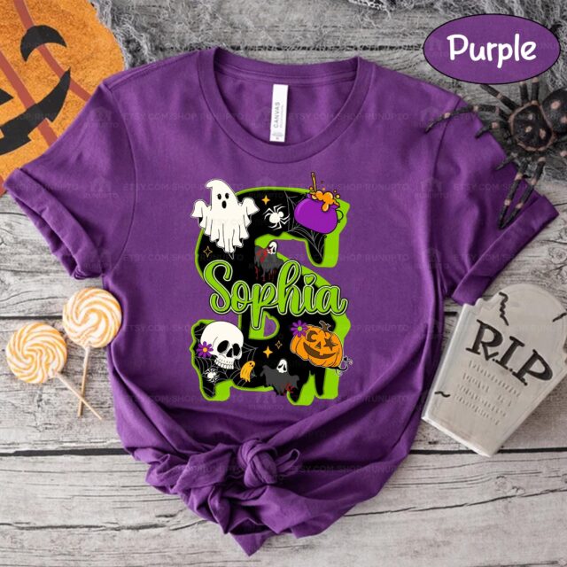 Personalized Halloween Shirt with Custom Names – Family Halloween Outfit