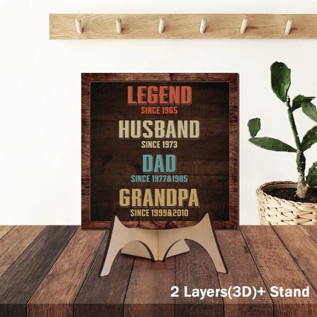 Legend Husband, Daddy, Grandpa Wood Sign – Personalized Father’s Day Gift