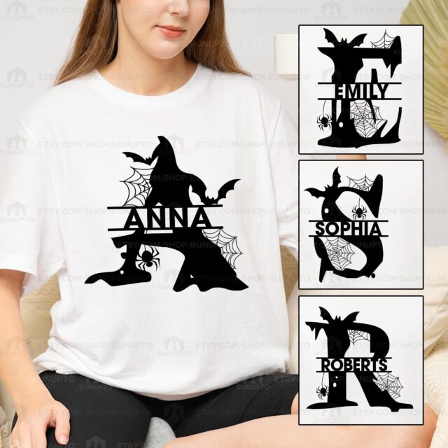 Personalized Halloween Shirt with Custom Names – Family Halloween Outfit