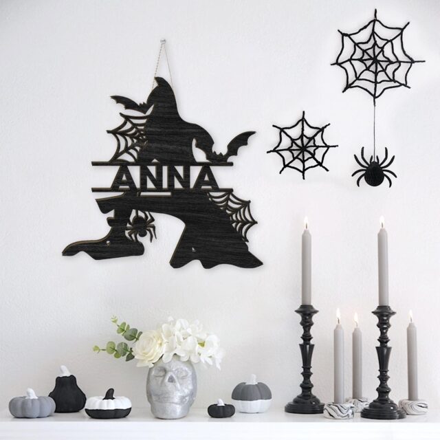 Custom Halloween Alphabet Letters – Spooky Family Name Monogram Sign