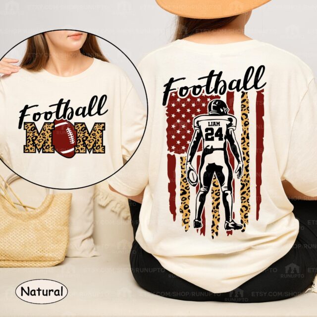 Personalized Football Mom Shirt – Custom Sports Mama Tee