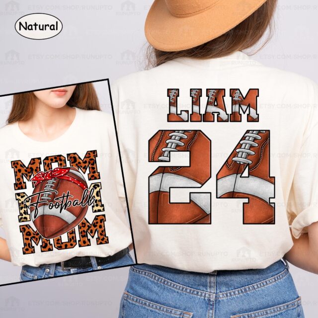 Personalized Football Mom Shirt – Sports Mom Gift