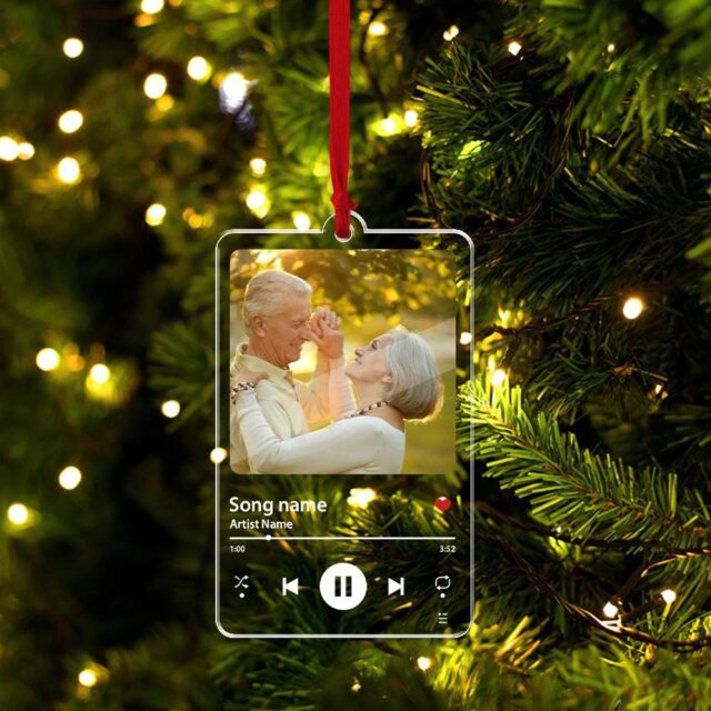 Custom Acrylic Song Ornament – Our First Christmas Couple Gift
