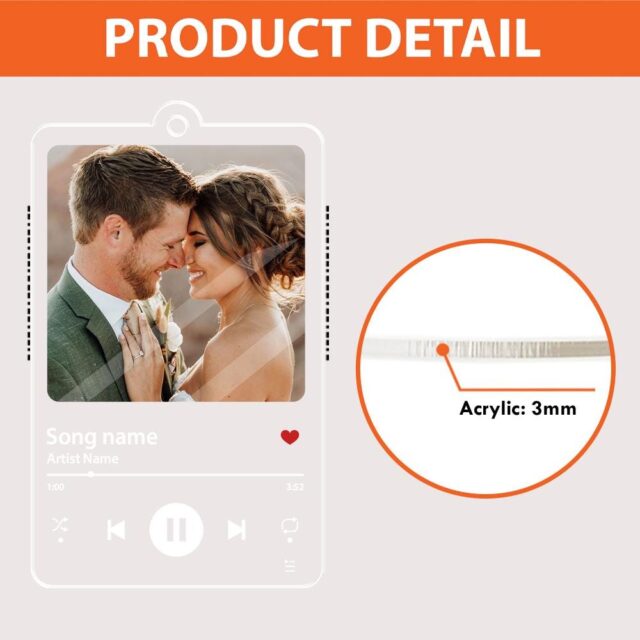 Custom Acrylic Song Ornament – Our First Christmas Couple Gift