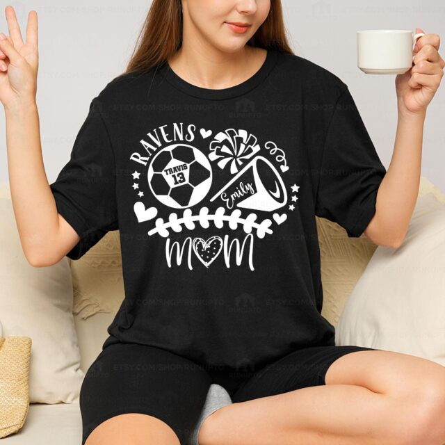 Custom Soccer Mom Shirt – Personalized Name & Number Soccer Mama Tee