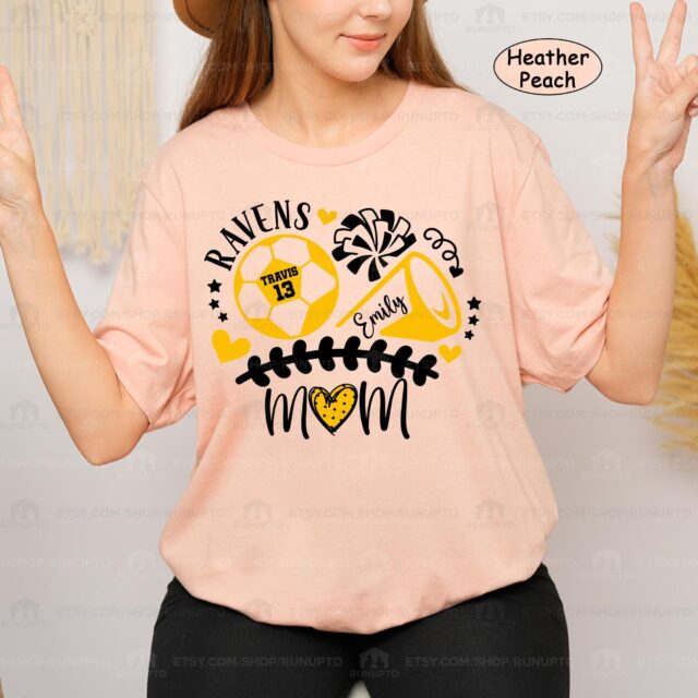 Custom Soccer Mom Shirt – Personalized Name & Number Soccer Mama Tee
