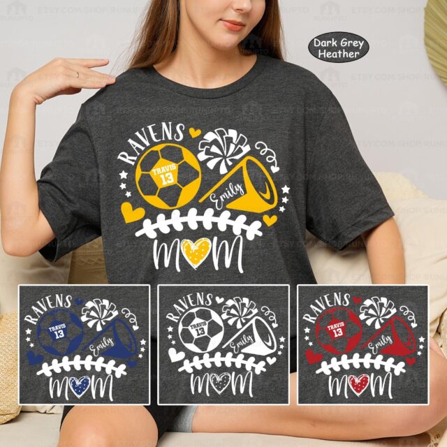 Custom Soccer Mom Shirt – Personalized Name & Number Soccer Mama Tee