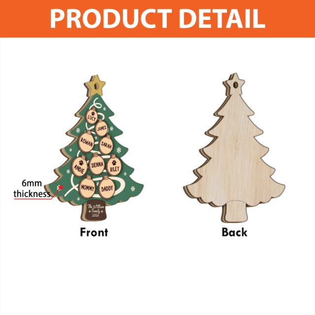 Personalized Family Christmas Ornament – Custom Name Keepsake