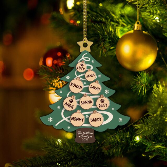 Personalized Family Christmas Ornament – Custom Name Keepsake