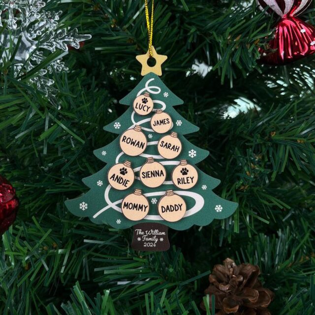 Personalized Family Christmas Ornament – Custom Name Keepsake