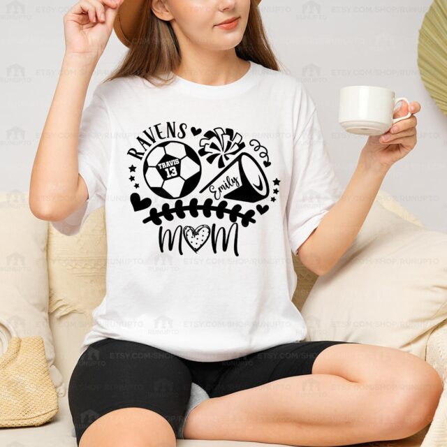 Custom Soccer Mom Shirt – Personalized Name & Number Soccer Mama Tee
