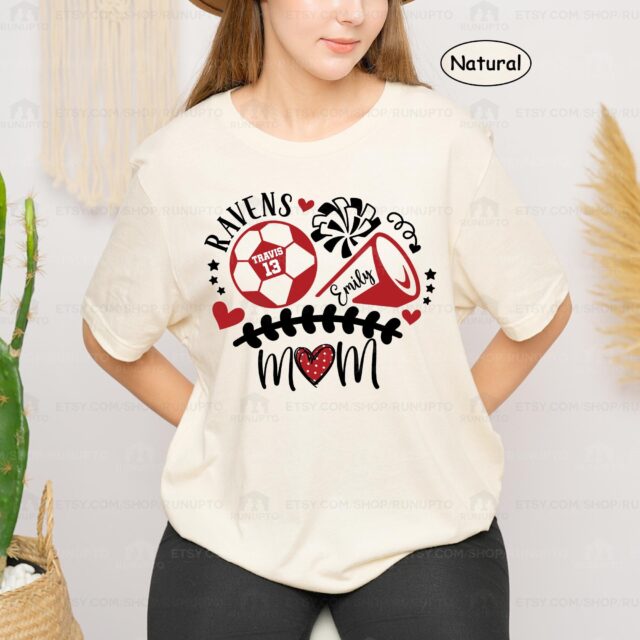 Custom Soccer Mom Shirt – Personalized Name & Number Soccer Mama Tee