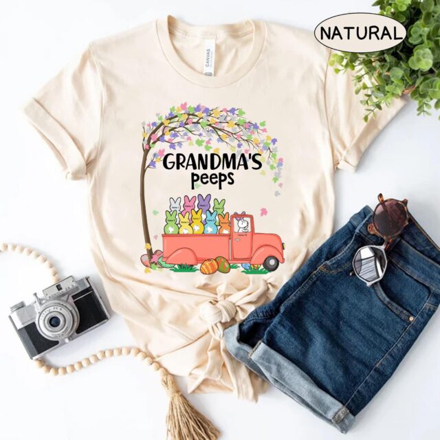 Easter Grandma Shirt – “Grandma’s Little Bunnies” Personalized with Custom Kids’ Names
