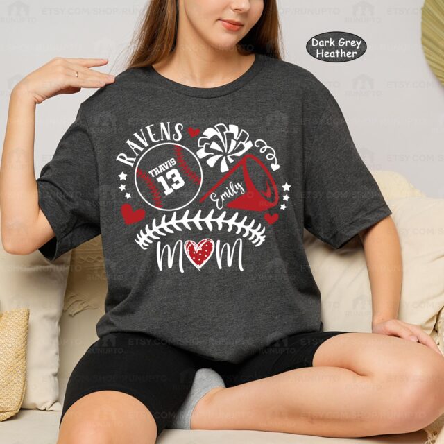 Baseball Mom Shirt – Custom Name & Number Baseball Mama Tee
