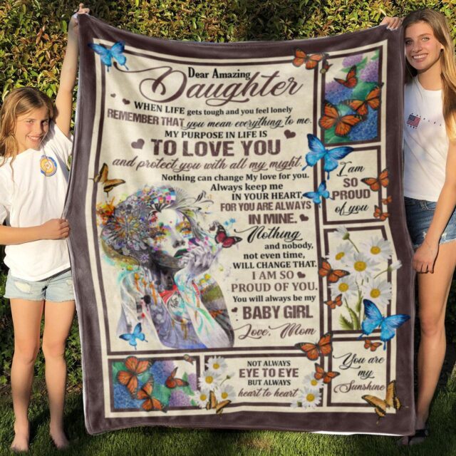 “Dear Amazing Daughter” Blanket – Best Birthday Gift from Mom